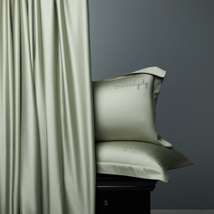 91家纺网 家纺一手货源 找家纺 缔缦 2023新款定织新布种S120系列四件套 抹茶绿