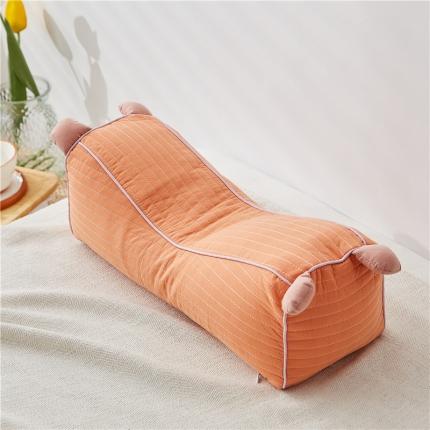 91家纺网 家纺一手货源 找家纺 乐可 2023新款全棉砂洗洗荞麦虎头枕 M2桔【单只装】