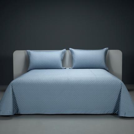 91家纺网 家纺一手货源 找家纺 缔缦 2023新款定织新布种S120系列床盖三件套 古典蓝