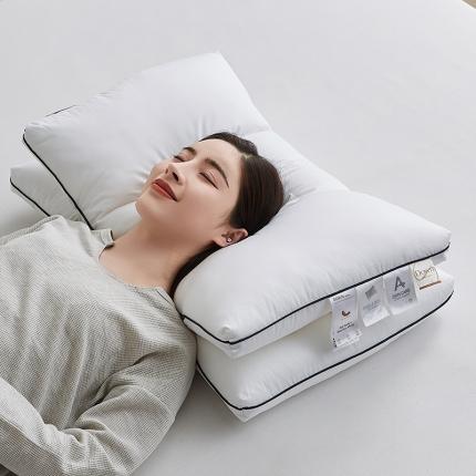 （总）乐可 2023新款全棉80支贡缎侧睡枕 枕头枕芯