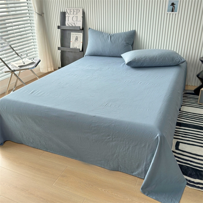 91家纺网 家纺一手货源 找家纺 （总）价格下调三沁 2023新款直播爆款色织水洗棉单品系列单床单