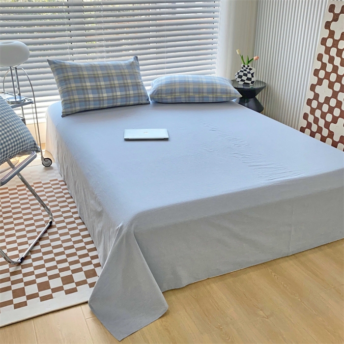 91家纺网 家纺一手货源 找家纺 （总）价格下调三沁 2023新款直播爆款色织水洗棉单品系列单床单