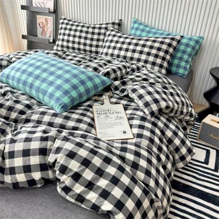 91家纺网 家纺一手货源 找家纺 （总）价格下调三沁2023新款直播爆款色织水洗棉单品系列单被套