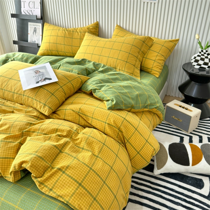 91家纺网 家纺一手货源 找家纺 （总）价格下调三沁2023新款直播爆款色织水洗棉单品系列单被套