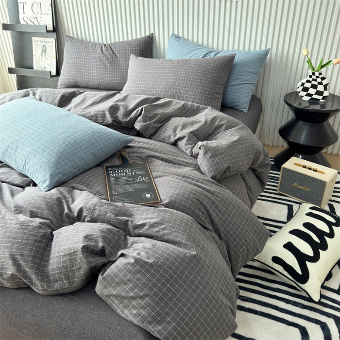 91家纺网 家纺一手货源 找家纺 （总）价格下调三沁2023新款直播爆款色织水洗棉单品系列单被套