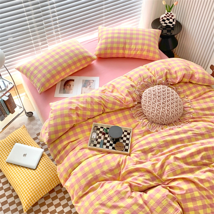 91家纺网 家纺一手货源 找家纺 （总）价格下调三沁2023新款直播爆款色织水洗棉单品系列单被套