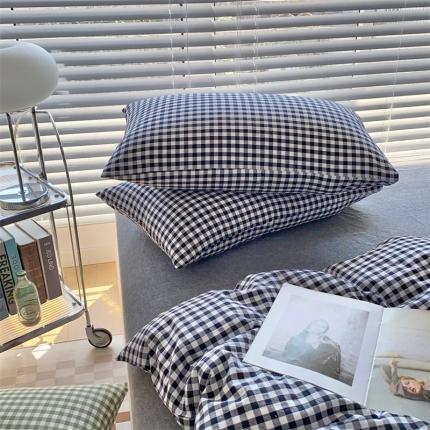 91家纺网 家纺一手货源 找家纺 （总）价格下调三沁2023新款直播爆款色织水洗棉单品系列单枕套