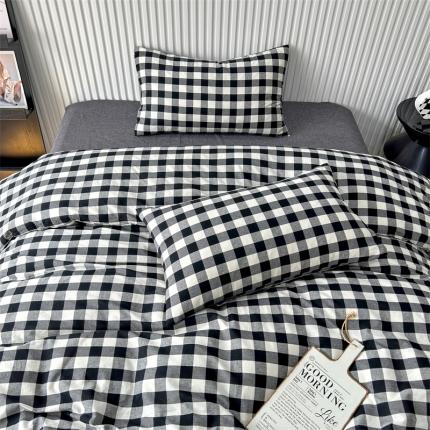 91家纺网 家纺一手货源 找家纺 （总）价格下调三沁2023新款直播爆款色织水洗棉单品系列单枕套