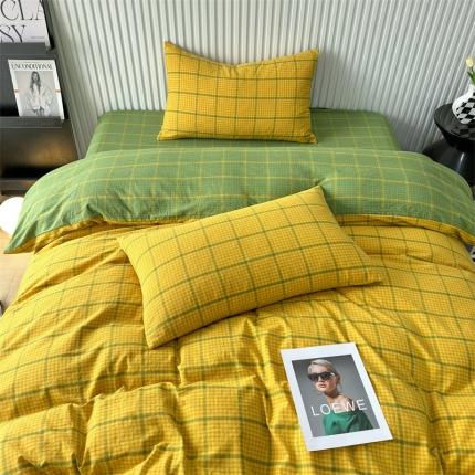 91家纺网 家纺一手货源 找家纺 （总）价格下调三沁2023新款直播爆款色织水洗棉单品系列单枕套