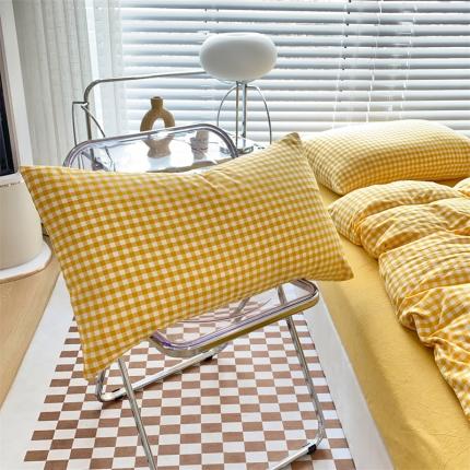 91家纺网 家纺一手货源 找家纺 （总）价格下调三沁2023新款直播爆款色织水洗棉单品系列单枕套