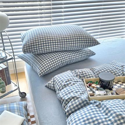 91家纺网 家纺一手货源 找家纺 （总）价格下调三沁2023新款直播爆款色织水洗棉单品系列单枕套