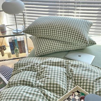 91家纺网 家纺一手货源 找家纺 （总）价格下调三沁2023新款直播爆款色织水洗棉单品系列单枕套