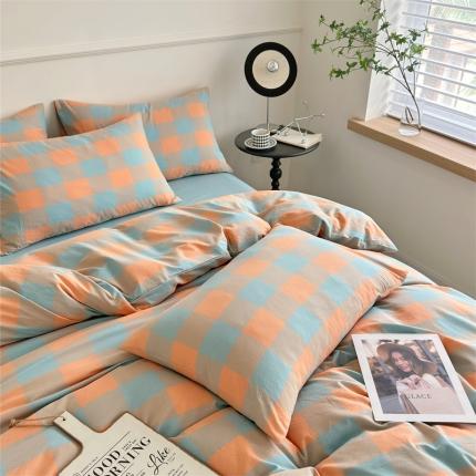 91家纺网 家纺一手货源 找家纺 （总）价格下调三沁2023新款直播爆款色织水洗棉单品系列单枕套