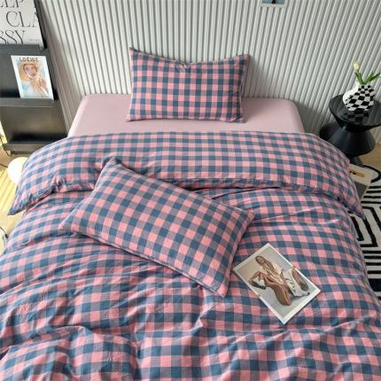 91家纺网 家纺一手货源 找家纺 （总）价格下调三沁2023新款直播爆款色织水洗棉单品系列单枕套