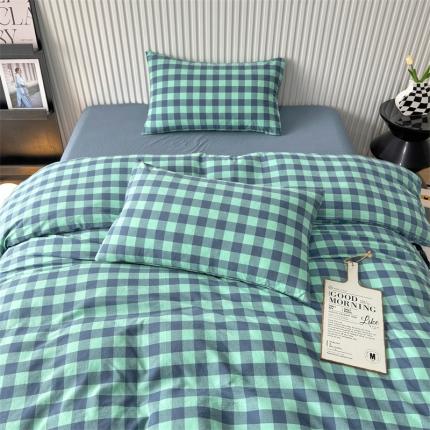 91家纺网 家纺一手货源 找家纺 （总）价格下调三沁2023新款直播爆款色织水洗棉单品系列单枕套