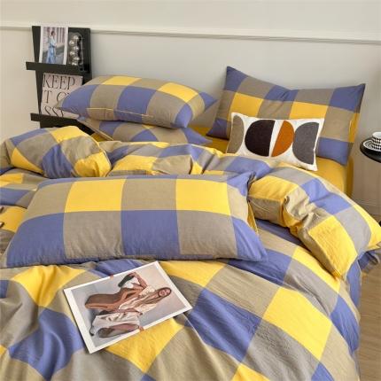 91家纺网 家纺一手货源 找家纺 （总）价格下调三沁2023新款直播爆款色织水洗棉单品系列单枕套