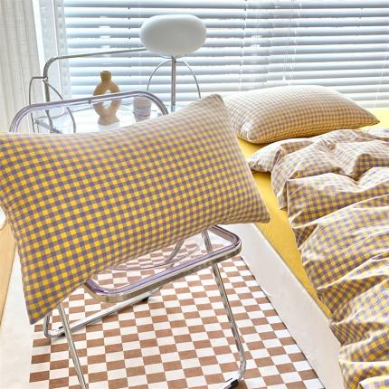 91家纺网 家纺一手货源 找家纺 （总）价格下调三沁2023新款直播爆款色织水洗棉单品系列单枕套