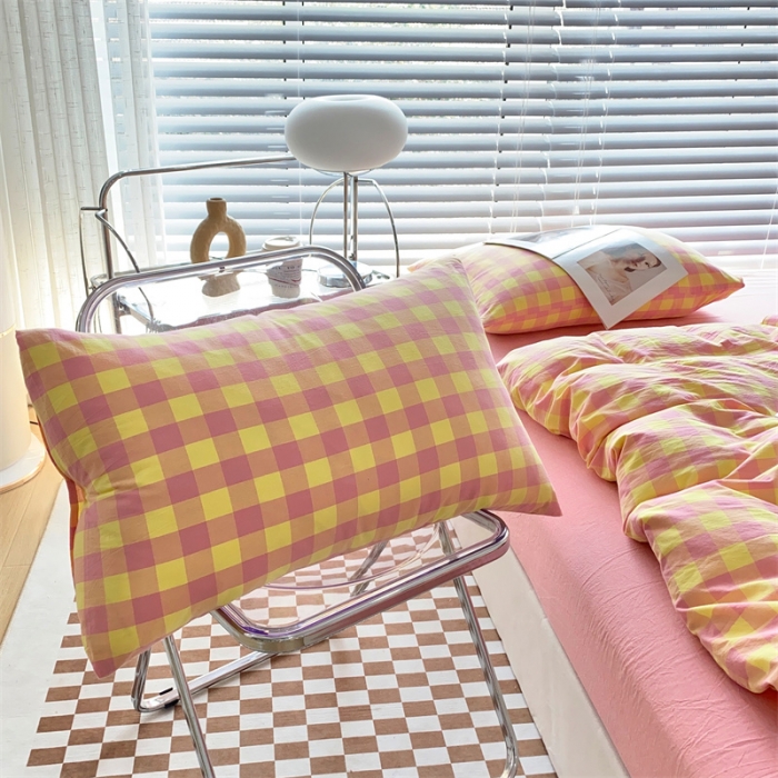 91家纺网 家纺一手货源 找家纺 （总）价格下调三沁2023新款直播爆款色织水洗棉单品系列单枕套