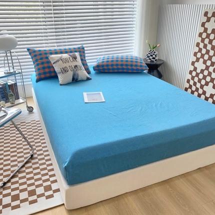 91家纺网 家纺一手货源 找家纺 （总）价格下调三沁2023新款直播爆款色织水洗棉单品系列单床笠