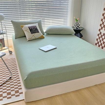 91家纺网 家纺一手货源 找家纺 （总）价格下调三沁2023新款直播爆款色织水洗棉单品系列单床笠