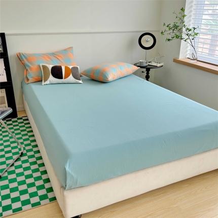 91家纺网 家纺一手货源 找家纺 （总）价格下调三沁2023新款直播爆款色织水洗棉单品系列单床笠