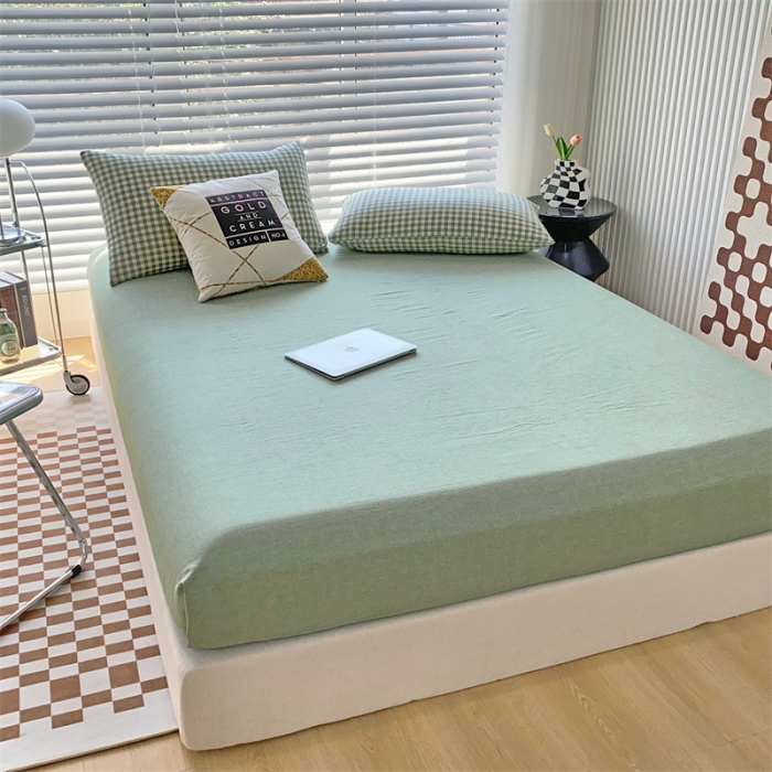 91家纺网 家纺一手货源 找家纺 （总）价格下调三沁2023新款直播爆款色织水洗棉单品系列单床笠