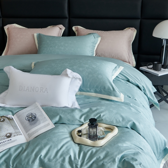 91家纺网 家纺一手货源 找家纺 榻尚家居 2023新款纯棉贡缎提花四件套（会员-10） 缤兰