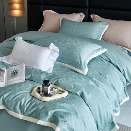 91家纺网 家纺一手货源 找家纺 榻尚家居 2023新款纯棉贡缎提花四件套（会员-10） 缤兰