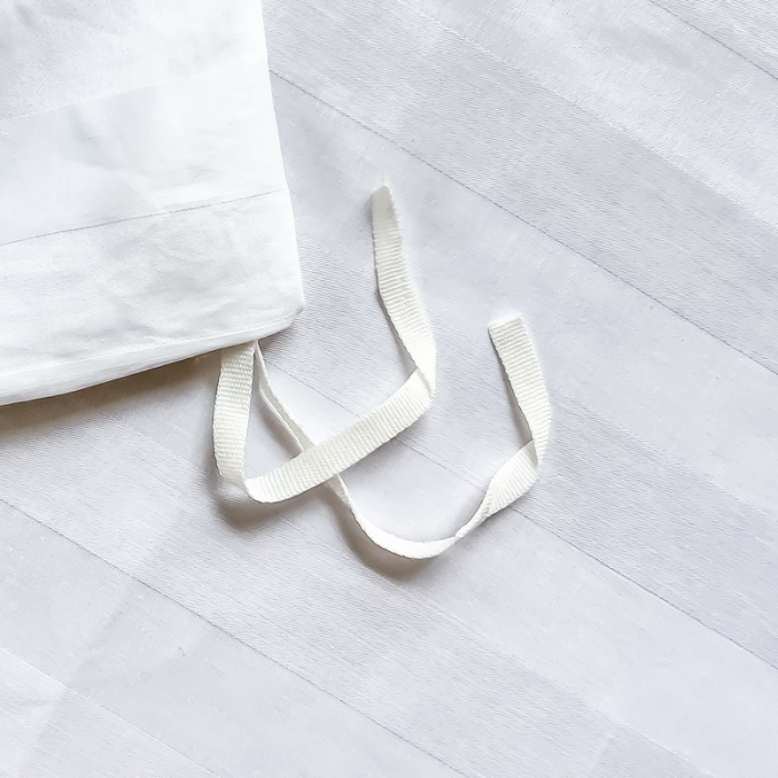 91家纺网 家纺一手货源 找家纺 慕尚 2025新款60支长绒棉提花条纹系列单品被套 条纹白色