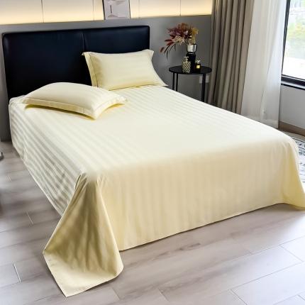 91家纺网 家纺一手货源 找家纺 （总）慕尚 2025新款60支长绒棉提花条纹系列单品床单