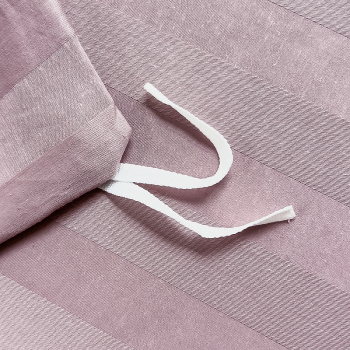 91家纺网 家纺一手货源 找家纺 慕尚 2025新款60支长绒棉提花条纹系列单品床单 条纹豆沙