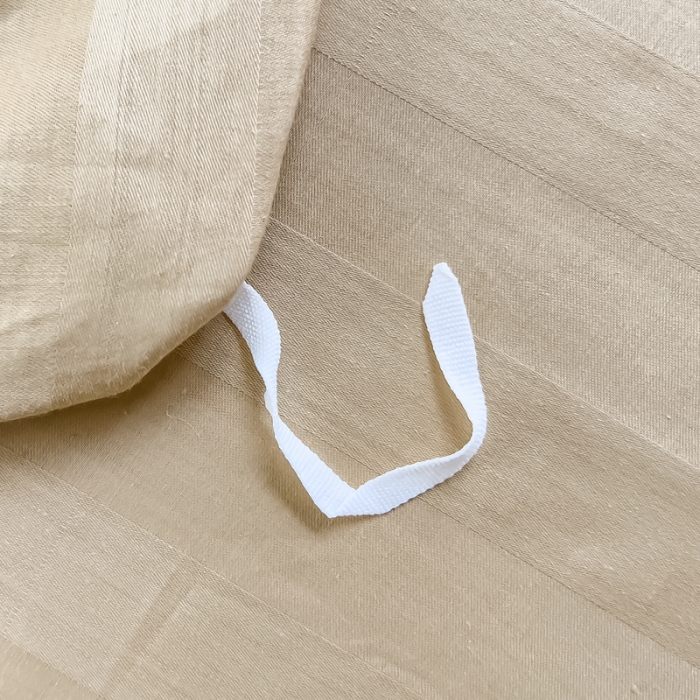 91家纺网 家纺一手货源 找家纺 慕尚 2025新款60支长绒棉提花条纹系列单品床单 条纹卡其