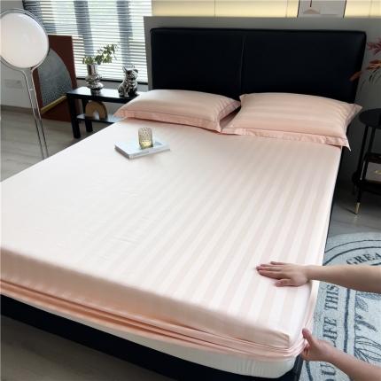 91家纺网 家纺一手货源 找家纺 （总）慕尚 2025新款60支长绒棉提花条纹系列单品床笠