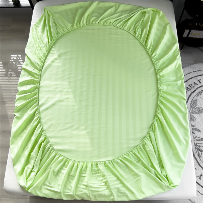 91家纺网 家纺一手货源 找家纺 （总）慕尚 2025新款60支长绒棉提花条纹系列单品床笠