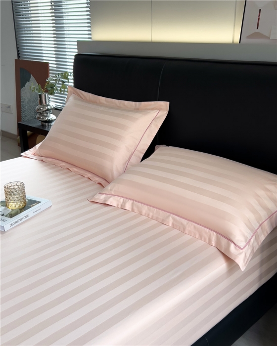 91家纺网 家纺一手货源 找家纺 （总）慕尚 2025新款60支长绒棉提花条纹系列单品枕套