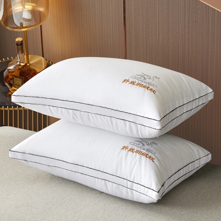 91家纺网 家纺一手货源 找家纺 兴丝露枕芯 立体黑边纤丝枕头老鸭枕天鹅枕羽丝绒枕