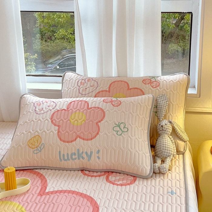 91家纺网 家纺一手货源 找家纺 慕尚 2025新款花边凉感丝乳胶凉席床席床裙款 仙本娜