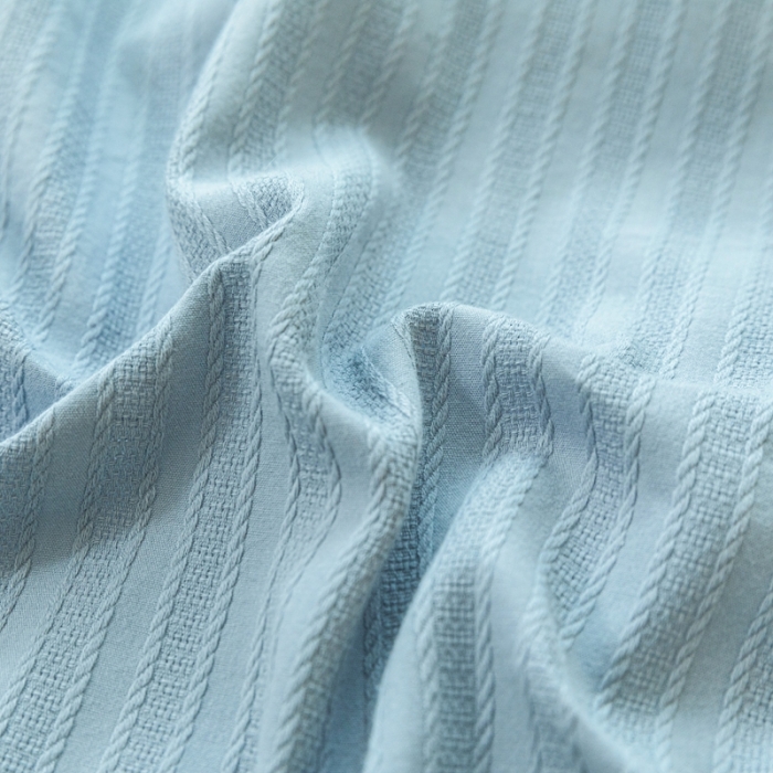 91家纺网 家纺一手货源 找家纺 慕尚 2025新款全棉镂空水洗棉四件套 沉香-天空兰