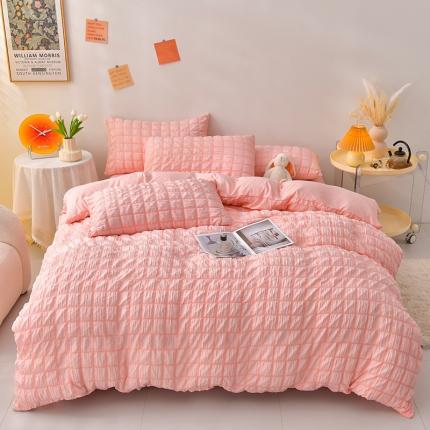 91家纺网 家纺一手货源 找家纺 梦莱情纺2024新款8.5斤牛奶绒四件套日产12000套 摩卡