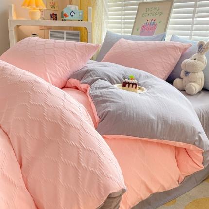 91家纺网 家纺一手货源 找家纺 （总）阿曼达 2023新款水洗m泡泡纱四件套