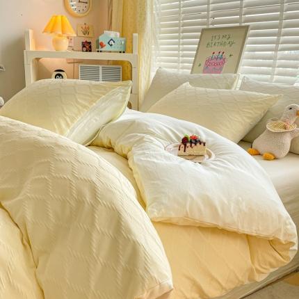 91家纺网 家纺一手货源 找家纺 （总）阿曼达 2023新款水洗m泡泡纱四件套