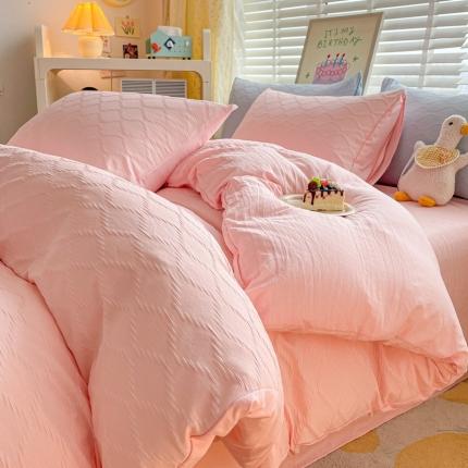 91家纺网 家纺一手货源 找家纺 （总）阿曼达 2023新款水洗m泡泡纱四件套