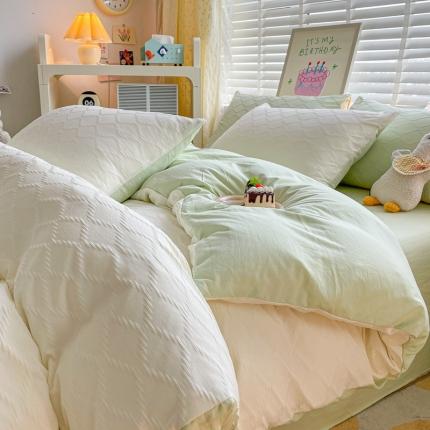 91家纺网 家纺一手货源 找家纺 （总）阿曼达 2023新款水洗m泡泡纱四件套