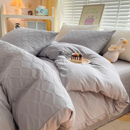 91家纺网 家纺一手货源 找家纺 （总）阿曼达 2023新款水洗m泡泡纱四件套