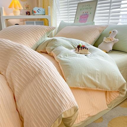 91家纺网 家纺一手货源 找家纺 （总）阿曼达 2023新款水洗m泡泡纱四件套