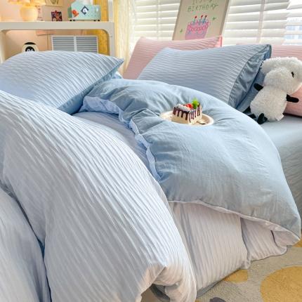 91家纺网 家纺一手货源 找家纺 （总）阿曼达 2023新款水洗m泡泡纱四件套