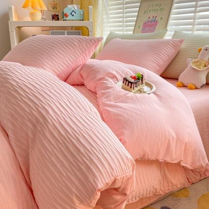 91家纺网 家纺一手货源 找家纺 （总）阿曼达 2023新款水洗m泡泡纱四件套