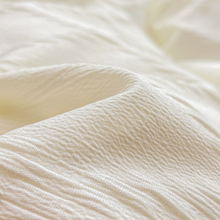 91家纺网 家纺一手货源 找家纺 阿曼达 2023新款水洗m泡泡纱四件套 泡泡格-奶油白