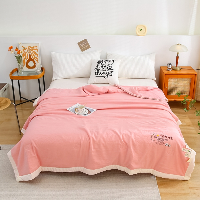 91家纺网 家纺一手货源 找家纺 （总）爱宝被业 2025新款水洗棉麻夏被