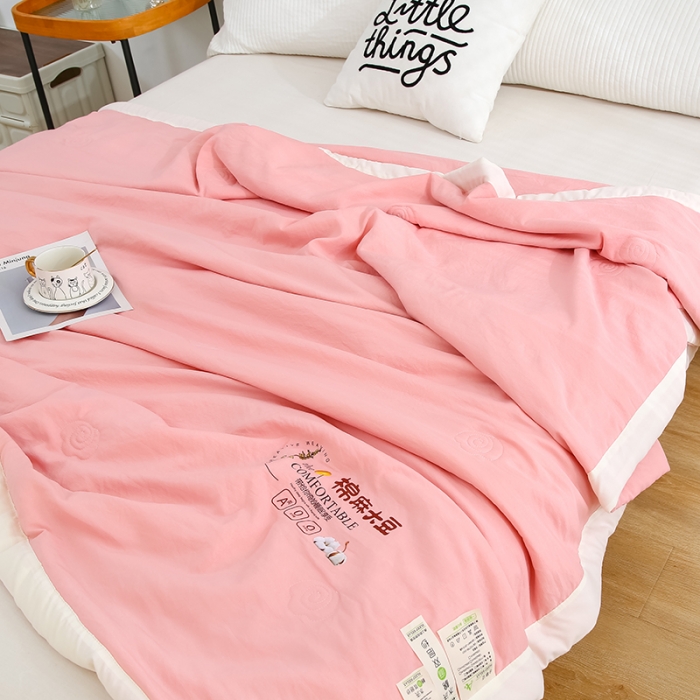 91家纺网 家纺一手货源 找家纺 （总）爱宝被业 2025新款水洗棉麻夏被